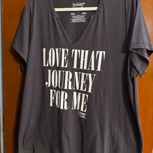 Torrid Charcoal Short Sleeve Tee with White Text